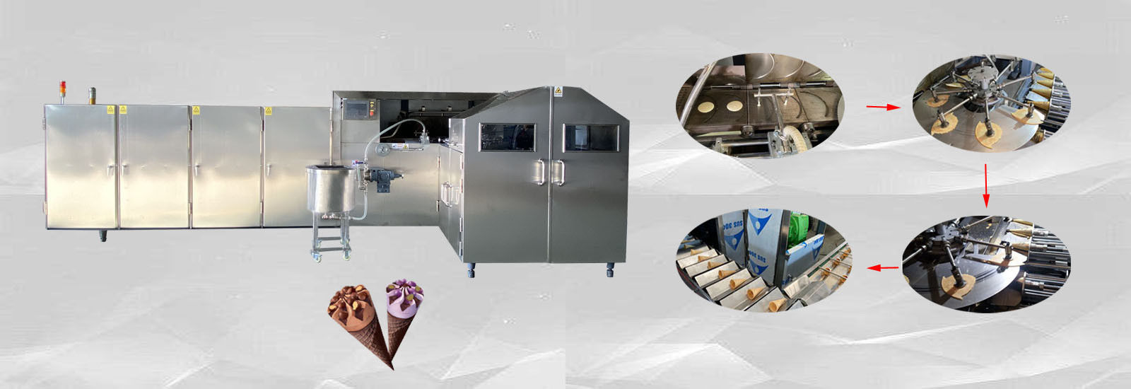 качество машина выпечки конуса мороженого завод